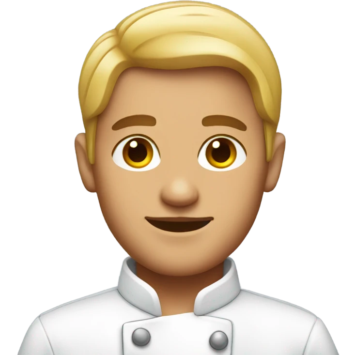 male chef with stylish earrings emoji