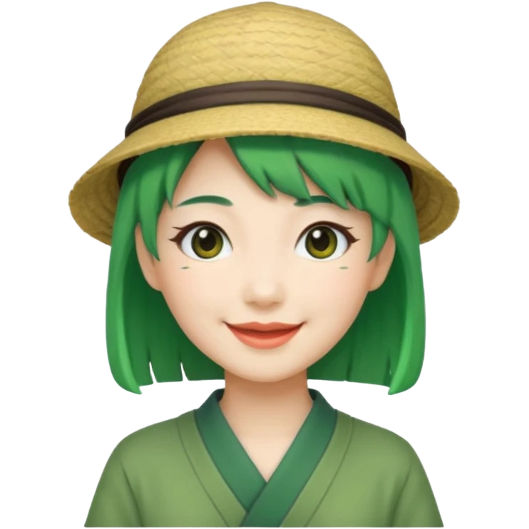 japanese green haired toutist emoji