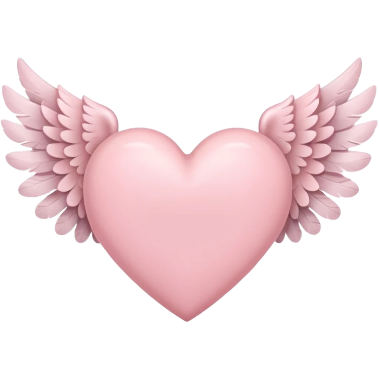 a soft pink heart with wings emoji