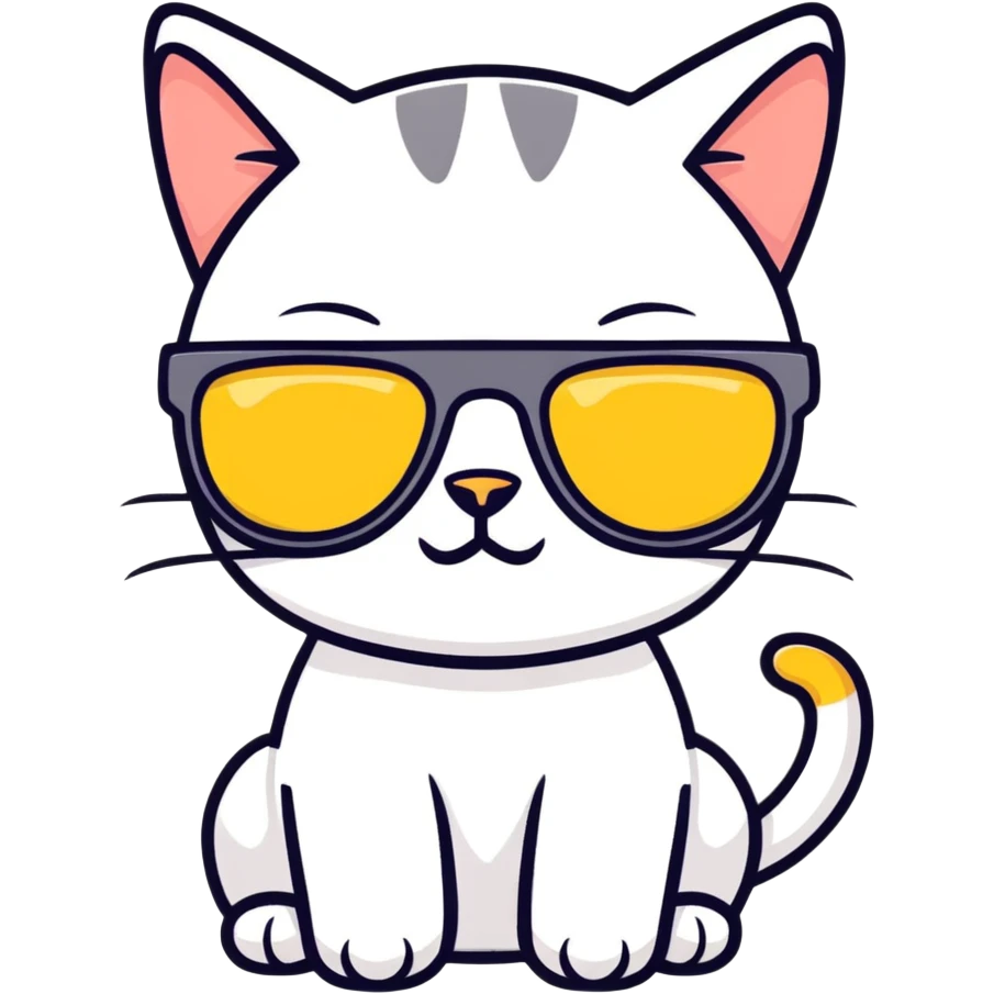 Cat with sunglasses emoji