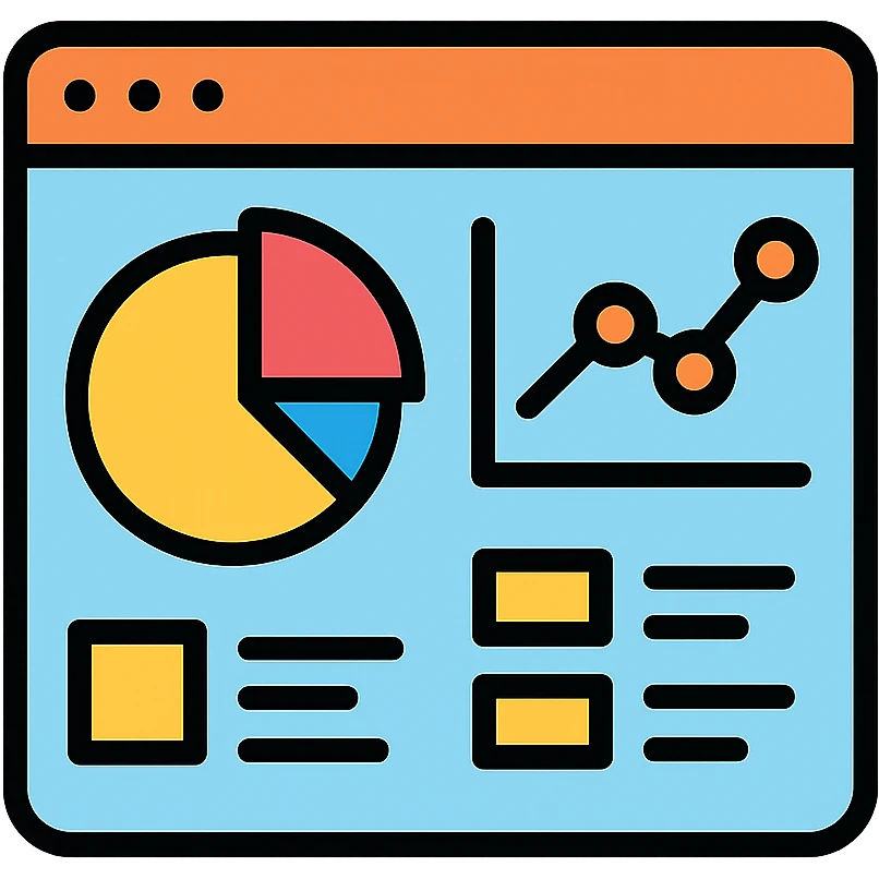 data observation dashboard with statistics emoji
