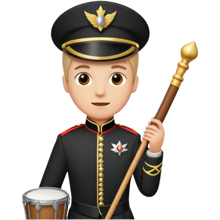 Parade Marchers, drum major emoji