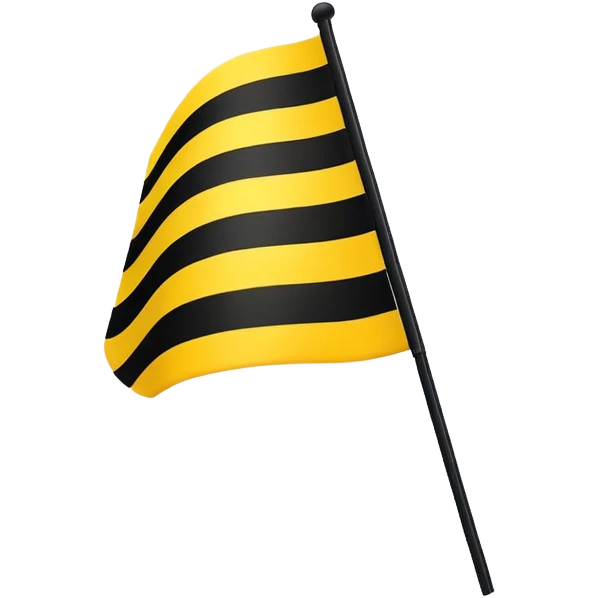 Yellow and black vertical flag emoji