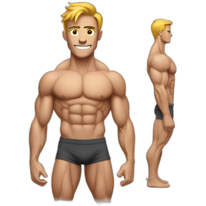 muscle gains skinny to jacked emoji