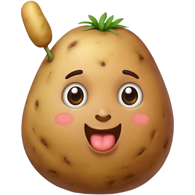 Potato flipping off emoji