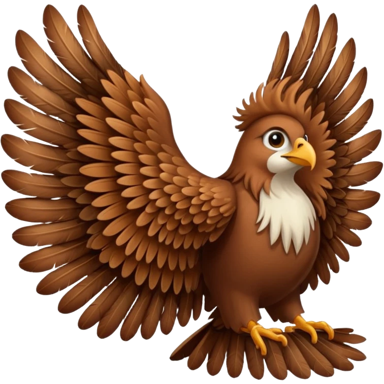 Brown colour long wings only not bird emoji
