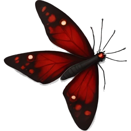 Dark red buterfly emoji