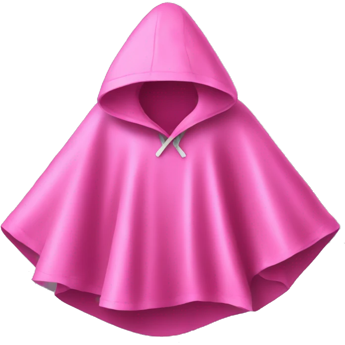 Pink rain poncho emoji