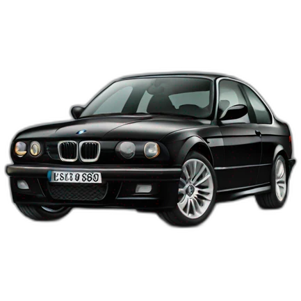 Bmw 3 black emoji