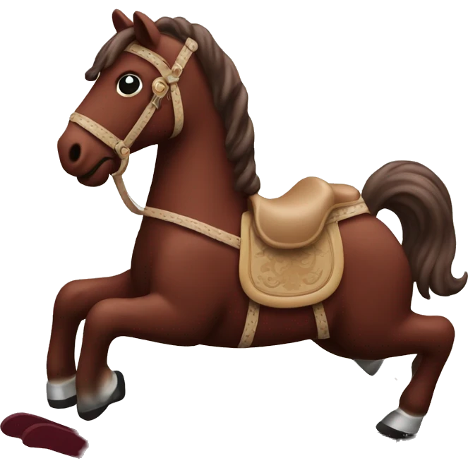 burgundy rocking horse emoji