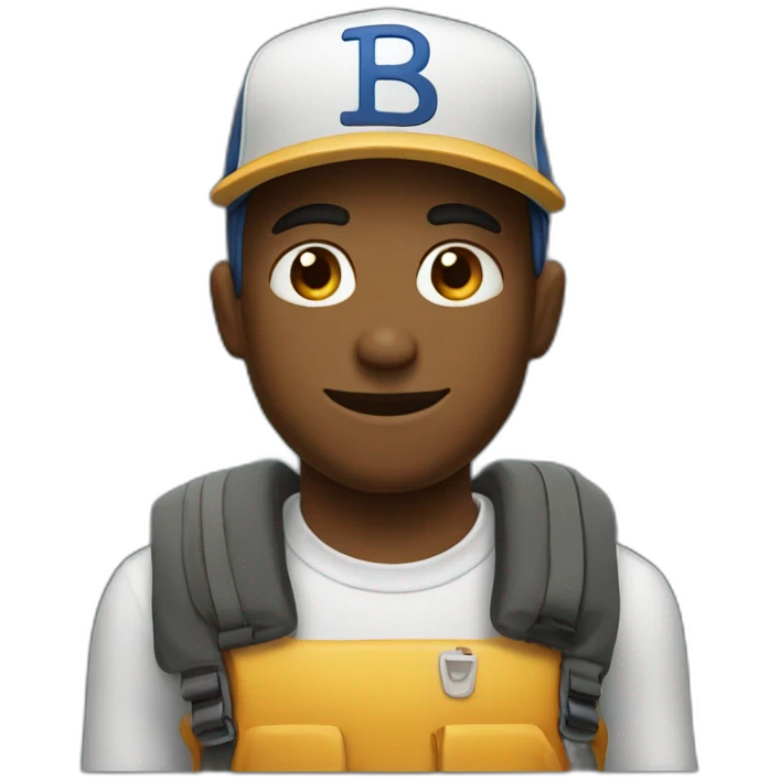 guy with a cap that say BZRP emoji