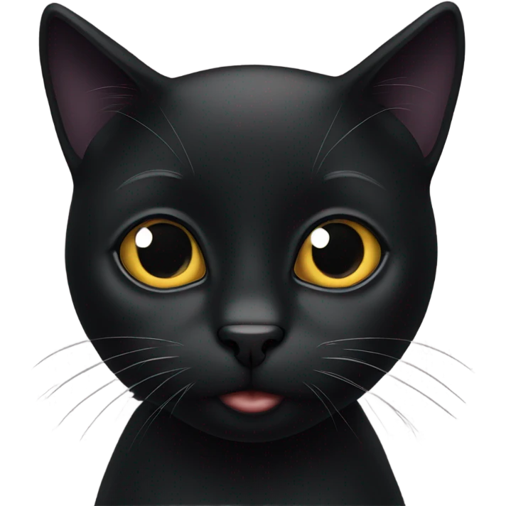 Curious black cat emoji