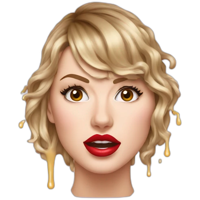 taylor-swift-selfie-milk-on-face-dripping emoji