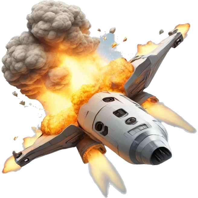 spaceship explosion emoji