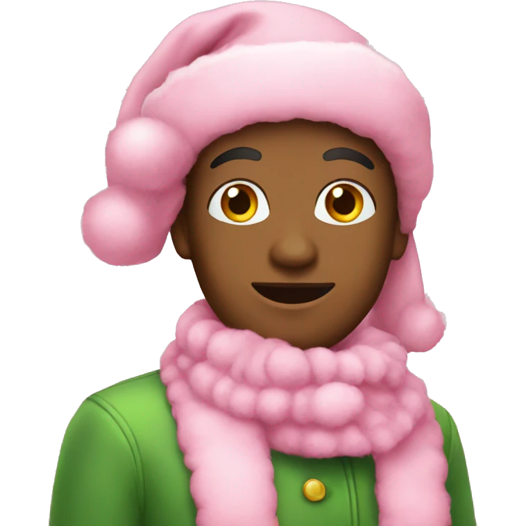 Pink christmas emoji