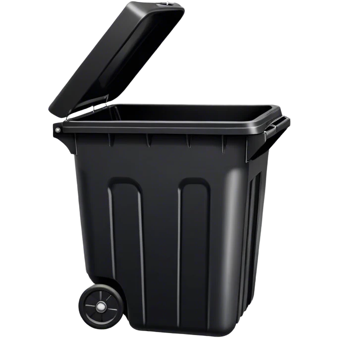 Commercial garbage bin, without recycle symbol emoji