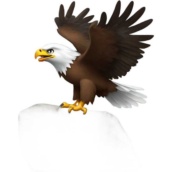 Eagle under a rock emoji