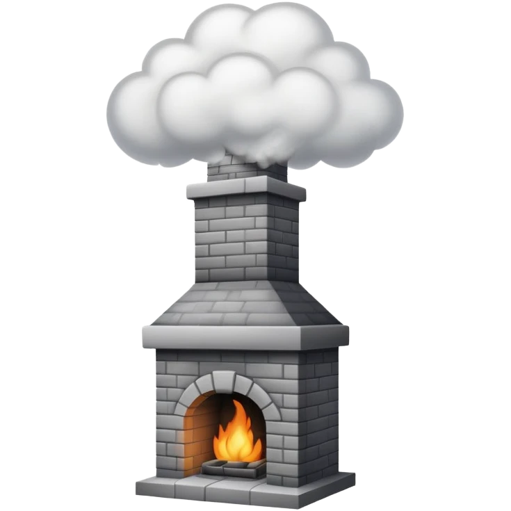 a chimney with smoke emoji