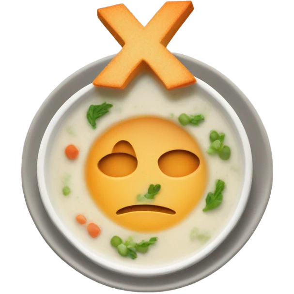  soup with x on top emoji