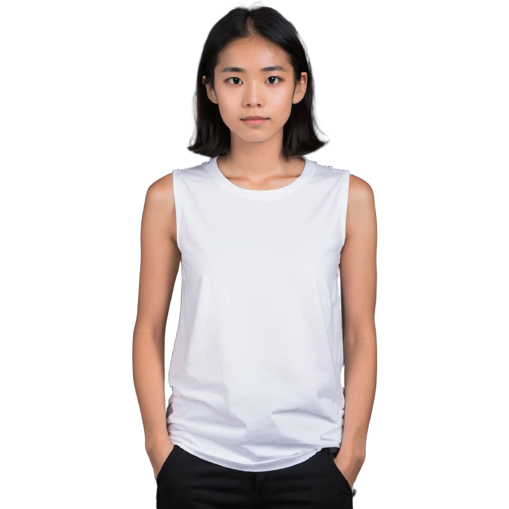 white sleeveless T-shirt emoji