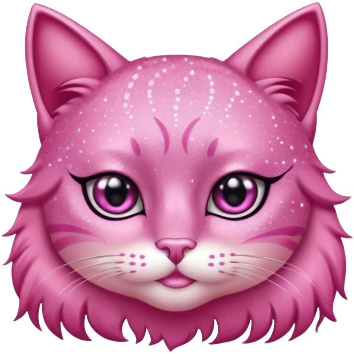 glitter sexy pink cat emoji