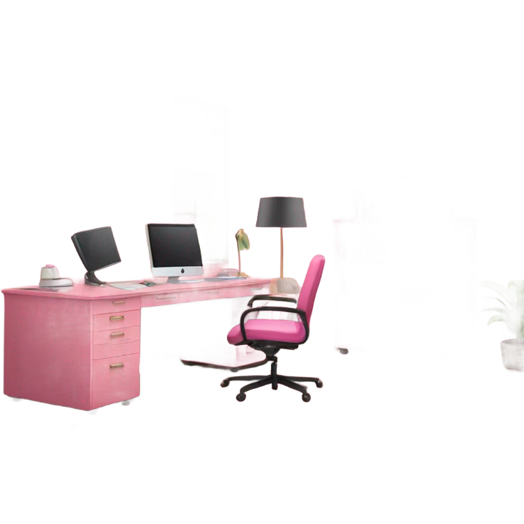 Pink office emoji