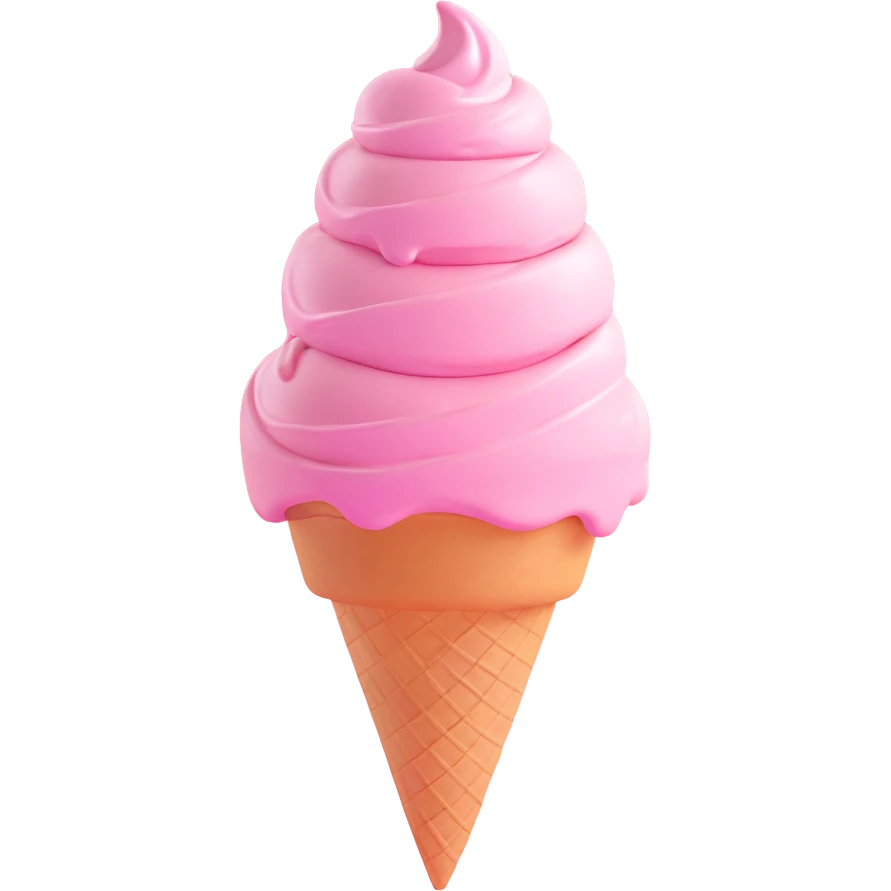 pink ice cream emoji