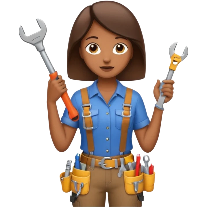 Émoji femme bricoleuse de salle de bain emoji