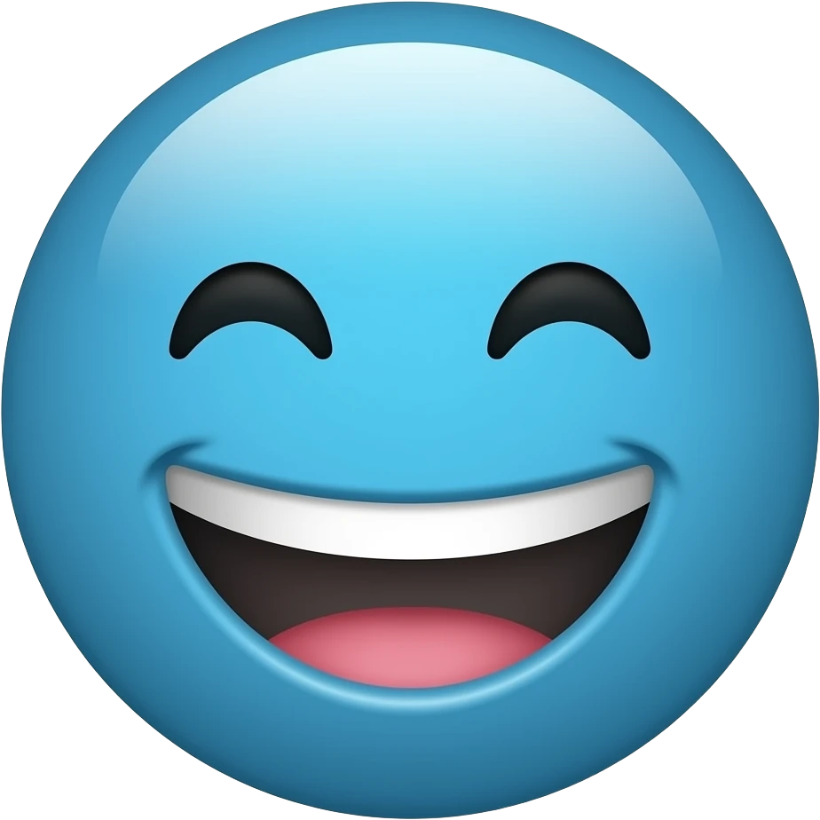 Blue emoji laughing like this not a person I want it to be a circle like the normal emojie emoji