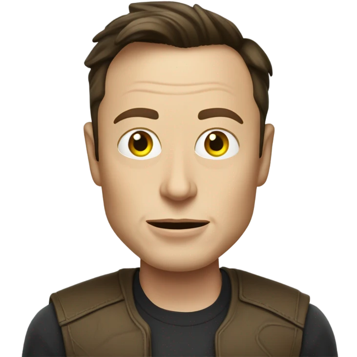 Elon mask looking like a alien emoji