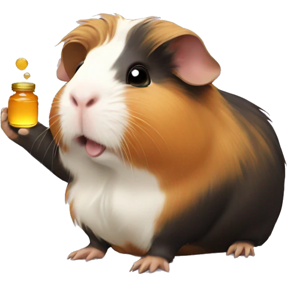 Guinea pig with Honey emoji