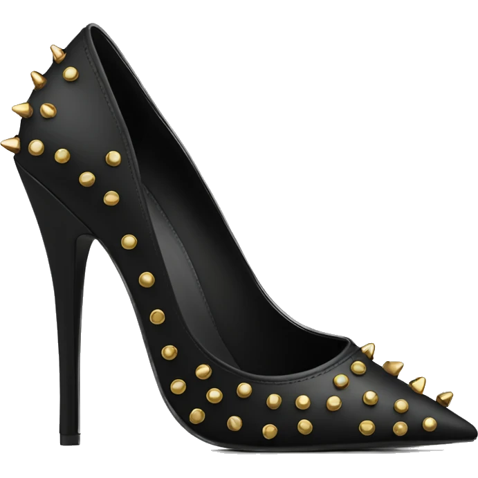Black sting rivet court heels emoji