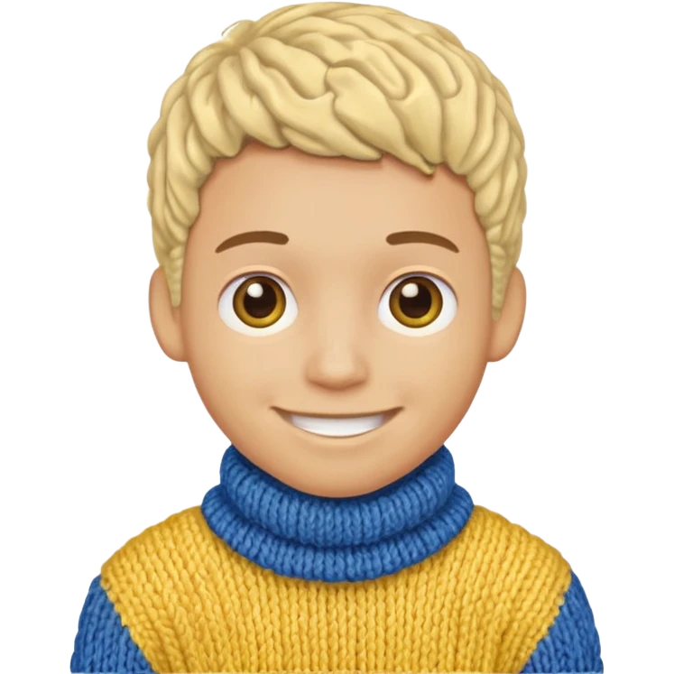 Knitted style faceboy emoji
