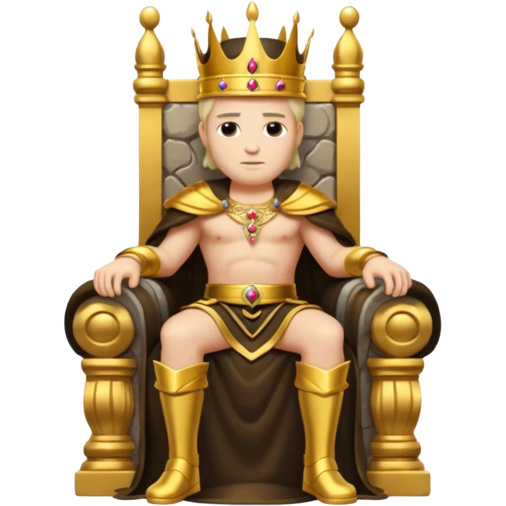 國王坐在王位上 emoji