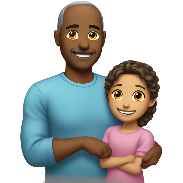 Dad and his daughter  emoji