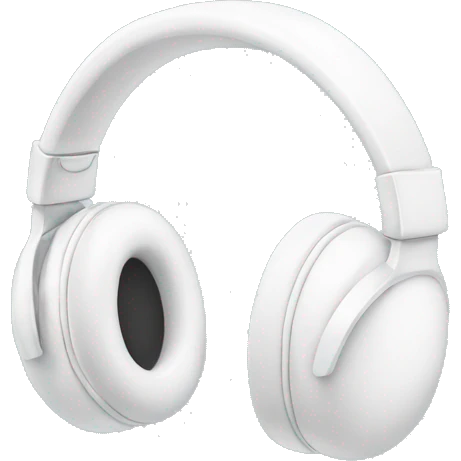 white headphones with white bows emoji