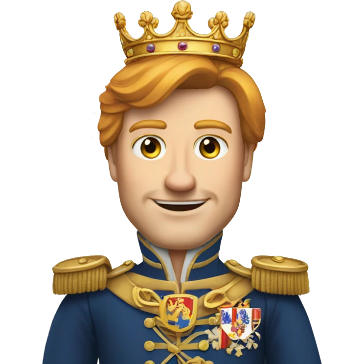 King Willem Alexander from The Netherlands with arms emoji
