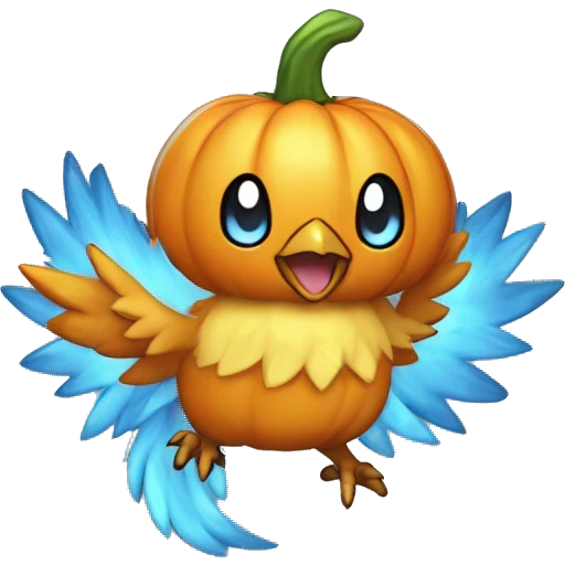 pokemon articuno pumpkin badge medal future socute emoji