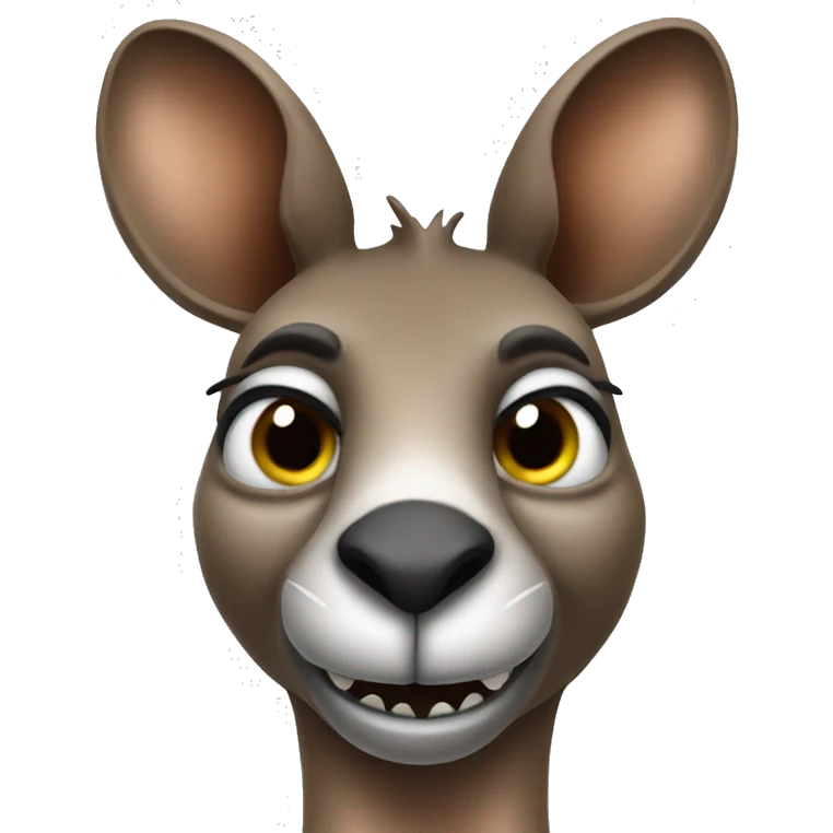 mean Kangaroo with springs on feet emoji