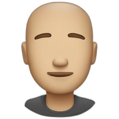 A man without eyes emoji