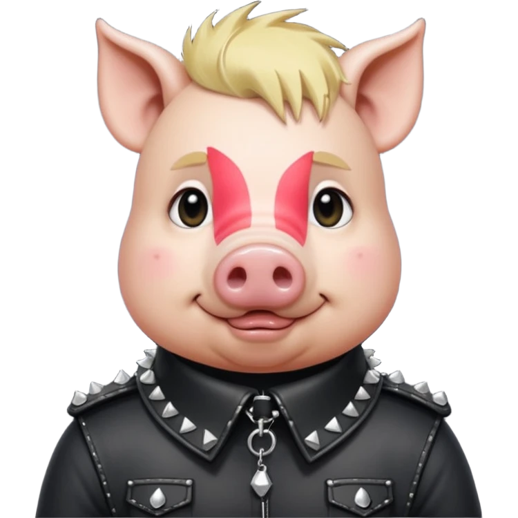 blonde haired punk pig emoji