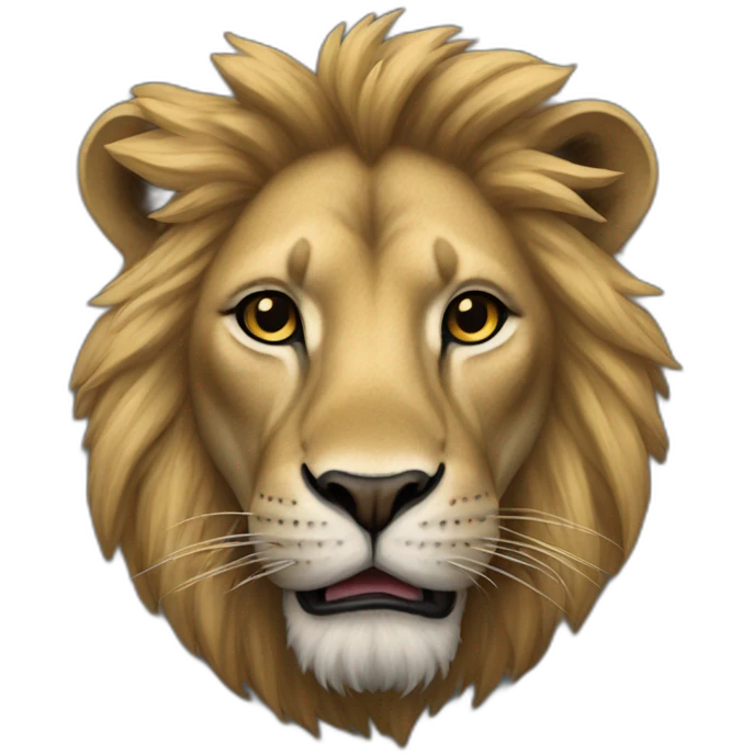 Un lion noir emoji