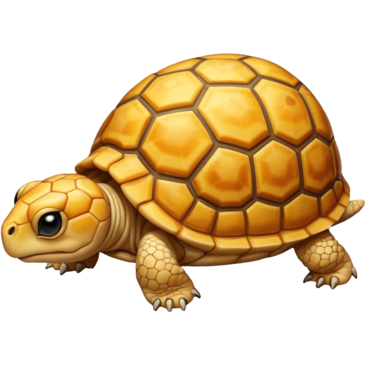 A young very small yellow tortoise emoji