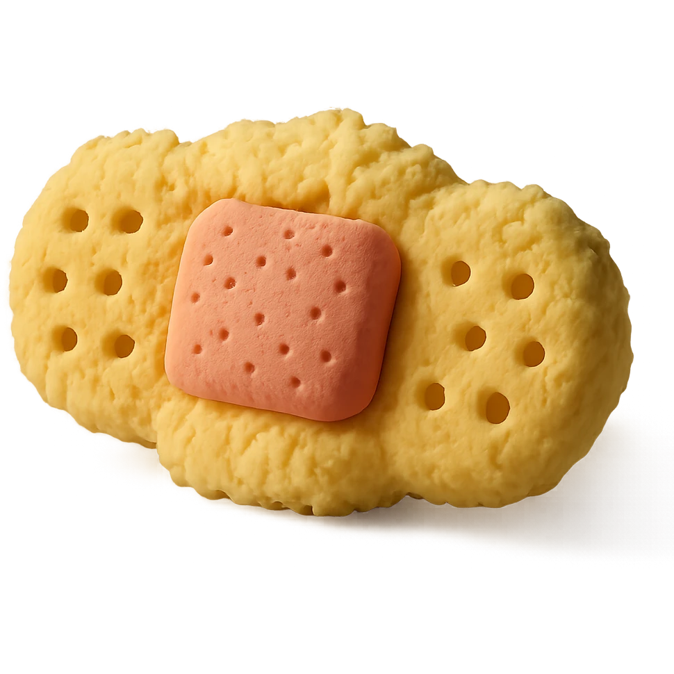 bandage, fluffy, textured, playful emoji