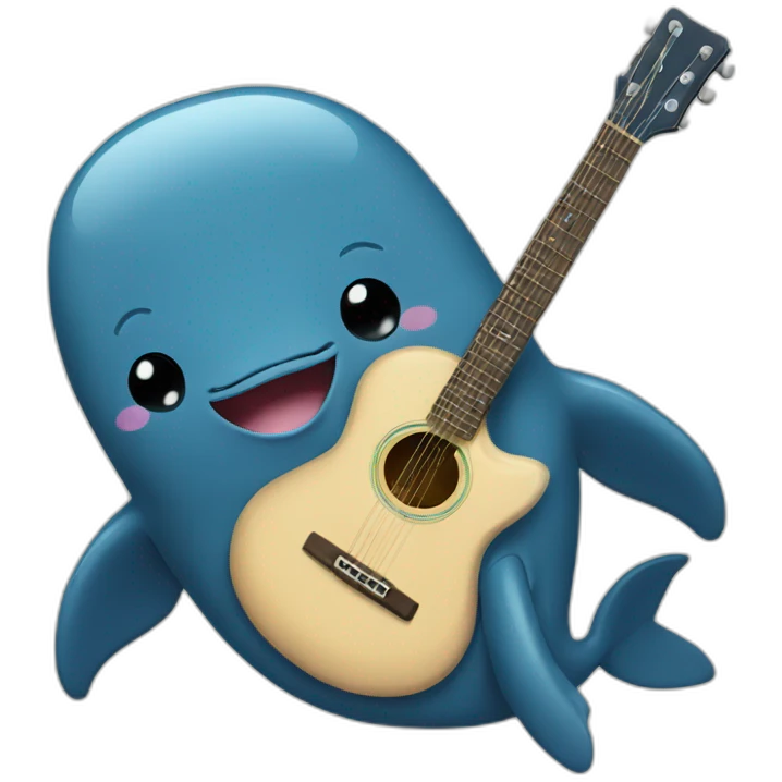 whale with guitar emoji