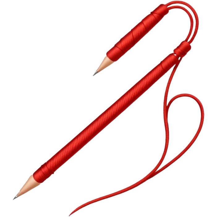 Create a long thin straight red thread emoji