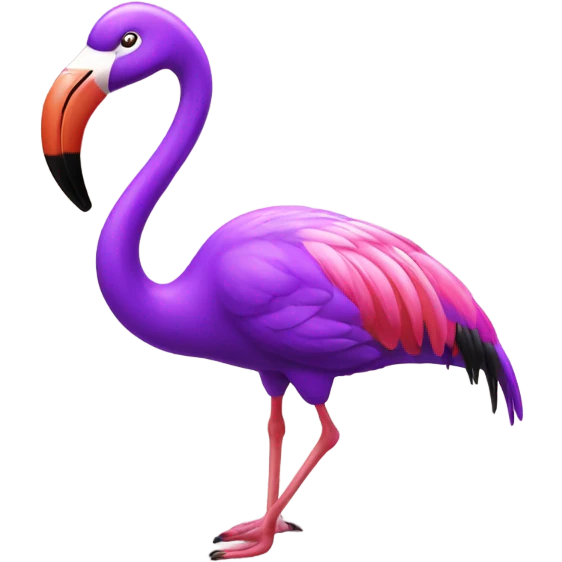 purple flamingo twerking emoji