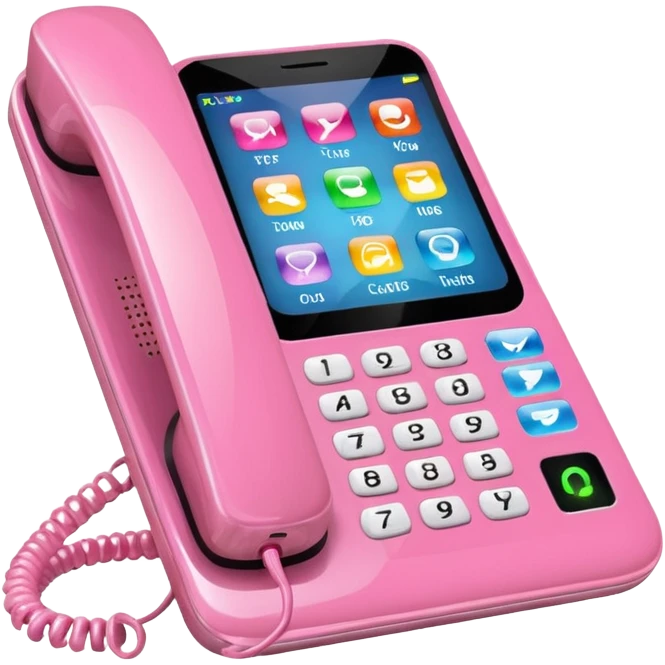 pink phone contacts emoji