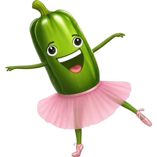 pickle as a dancing ballerina  emoji