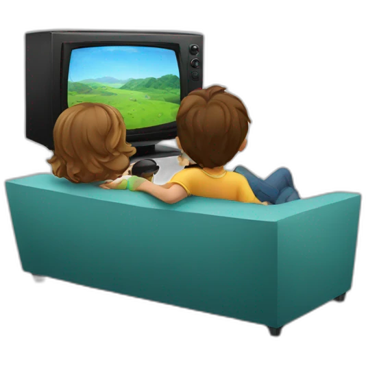 children are watching TV emoji